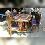 Kursi makan jati ukiran