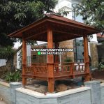 Gazebo kayu jati minimalis