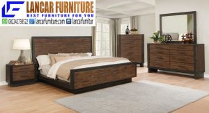 Set Kamar Tempat Tidur Jati Antik