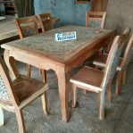 Meja Makan Trembesi Koin