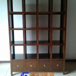 Rak Buku Jati Minimalis