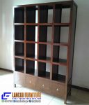 Rak Buku Jati Minimalis